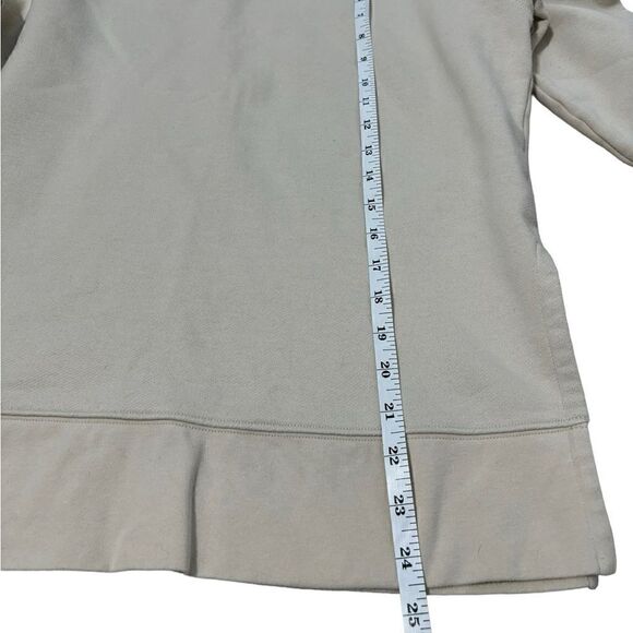 ATHLETA Women's Cream 24/7 Funnel Turtle Neck Tunic Sweatshirt - Picture 7 of 10